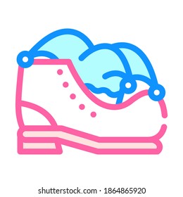 clown boot and hat color icon vector. clown boot and hat sign. isolated symbol illustration