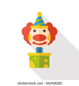 clown box flat icon