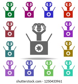 clown in box icon. Elements of Day of jokes in multi color style icons. Simple icon for websites, web design, mobile app, info graphics