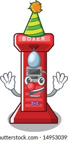 Clown boxing game machine in cartoon shape
