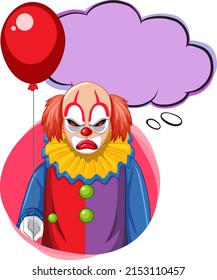 Clown with bubble speech illustration