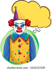 Clown with bubble speech illustration