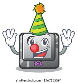 Clown button C installed on cartoon computer