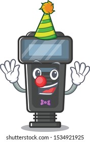 Clown camera flash with the a character