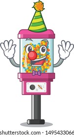 Clown candy vending machine on the cartoon