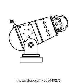 Clown cannon circus icon