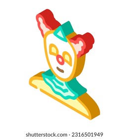 clown carnival show isometric icon vector. clown carnival show sign. isolated symbol illustration