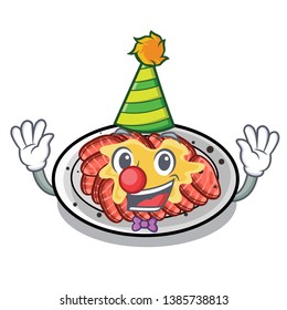 Clown carpaccio in the a character shape