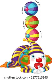 Clown cartoon character isolated illustration