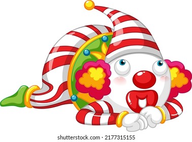 Clown cartoon character isolated illustration