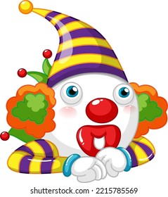 Clown cartoon character isolated illustration
