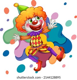 A clown cartoon colourful character illustration