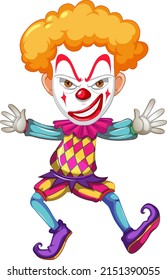 A clown cartoon colourful character illustration