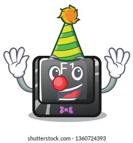 Clown cartoon f1 button installed on keyboard