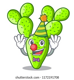 Clown cartoon the prickly pear opuntia cactus