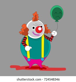  Clown cartoon vector art for halloween party