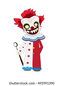 Clown cartoon vector for halloween party and illustrated News.