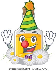 Clown chamomile oil placed in cartoon bottle