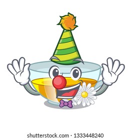 Clown chamomile tea isolated the with mascot