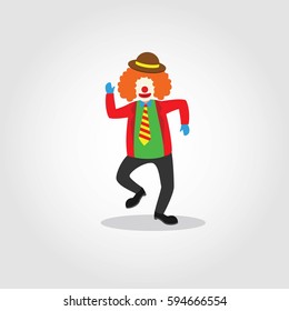 Clown Character Design Vector.
