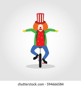 Clown Character Design Vector.
