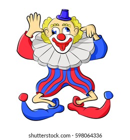 Clown Character Design Vector. 