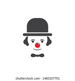 Clown character ilustration in flat design vector