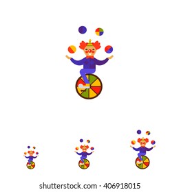 Clown Character Vector Icon 3