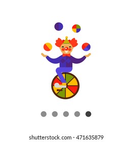 Clown Character Vector Icon 3