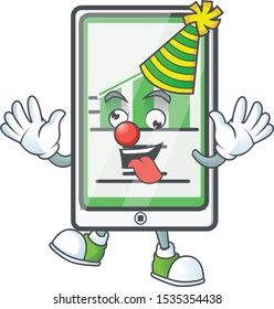 Clown up chart vertical tablet for progress