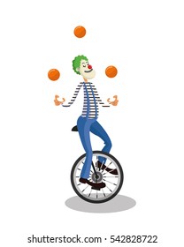 Clown of circus and carnival design