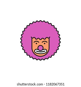 clown colored icon. Element of birthday party icon for mobile concept and web apps. Colored clown icon can be used for web and mobile