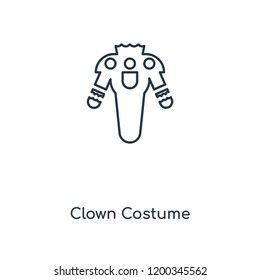 Clown Costume concept line icon. Linear Clown Costume concept outline symbol design. This simple element illustration can be used for web and mobile UI/UX.