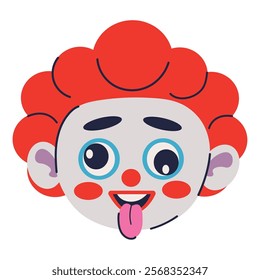 clown creatures emoji isolated vector