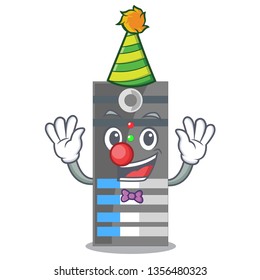 Clown data server above the cartoon tables