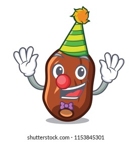 Clown dates fruit mascot cartoon