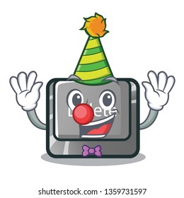 Clown delete button toys in shape cartoon