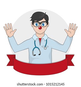 Clown doctor cartoon design
