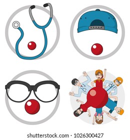 Clown doctor cartoon design