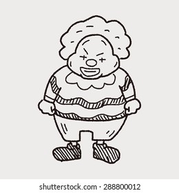 clown doodle drawing