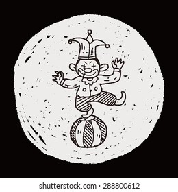 clown doodle drawing