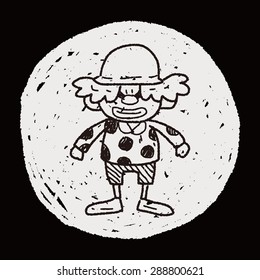 clown doodle drawing