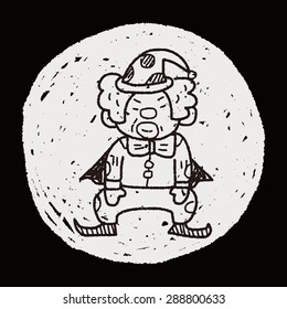 clown doodle drawing
