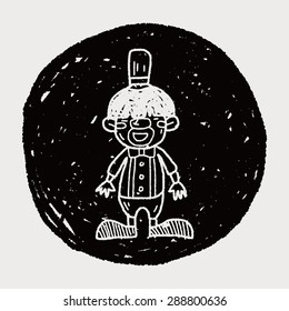 clown doodle drawing