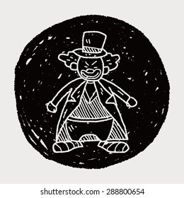 clown doodle drawing