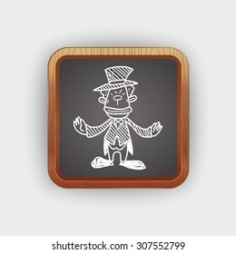 clown doodle drawing