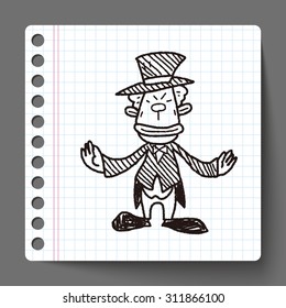 clown doodle drawing