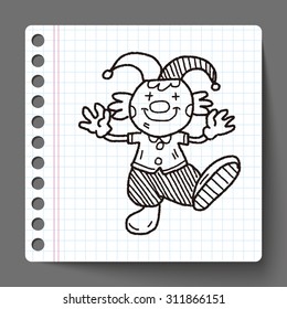 clown doodle drawing