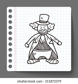 clown doodle drawing