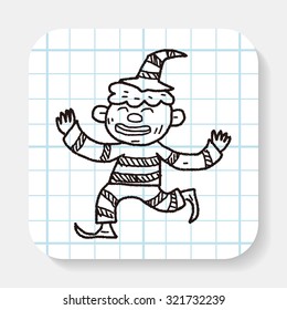 clown doodle drawing